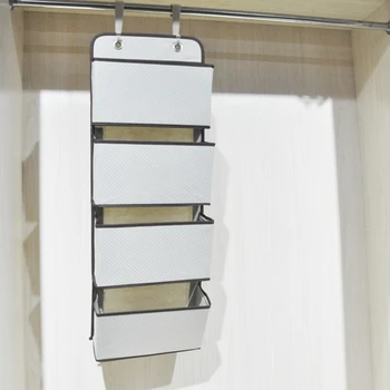 

Soft Fabric Over The Door Hanging Storage Organizer With 4 Large Pockets For Closets In Bedrooms Hallway Entryway Shower Room