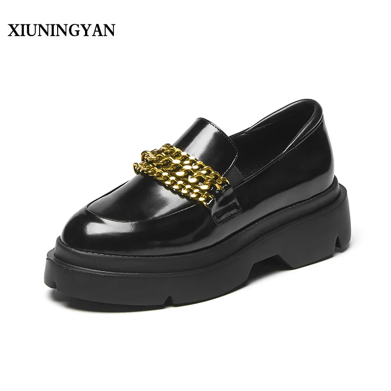 flat shoes with chain