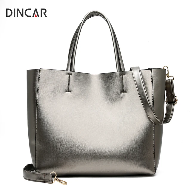 Dincar Leisure Women Bag High Quality Pu Leather Handbags Set Female Dincar Leisure Women Bag High Quality Pu Leather Handbags Set Female Shoulder Silver Gold