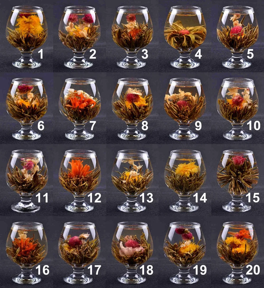 

100pcs Blooming Flower Balls Tea Herbal Tea Handmade Art Wedding Gift -20 Kinds