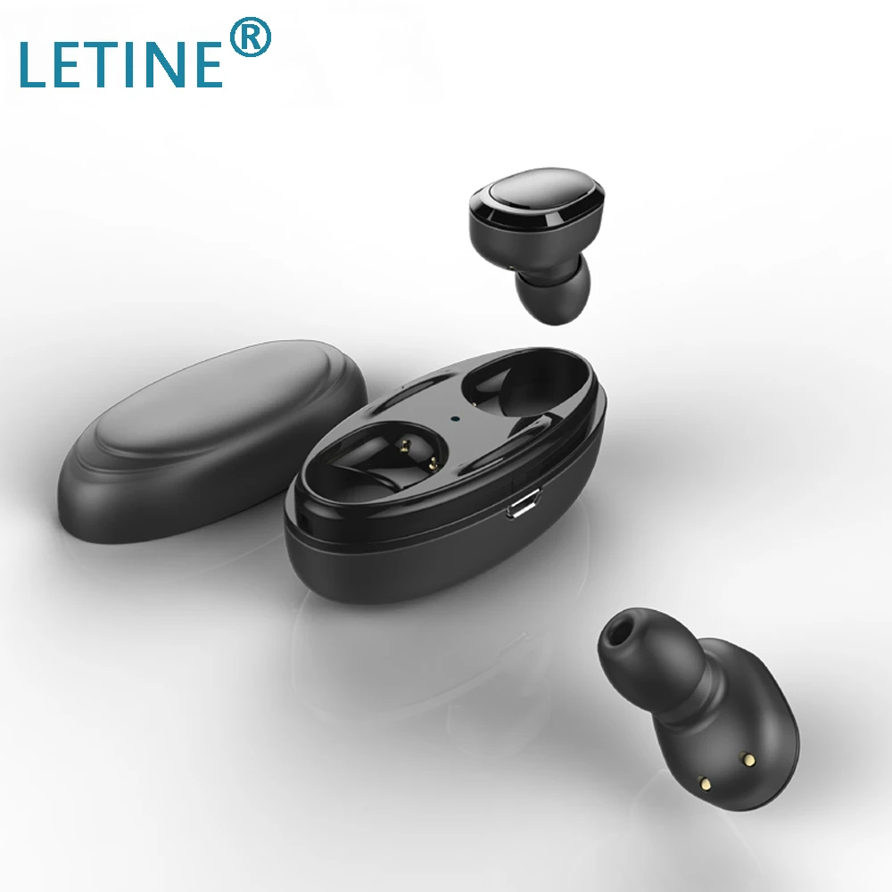 

Letine TWS Bluetooth Earphone T12 Mini V4.1 Headset Double Stereo Wireless Earbuds Cordless Headphones For Smart Phone PC Pad