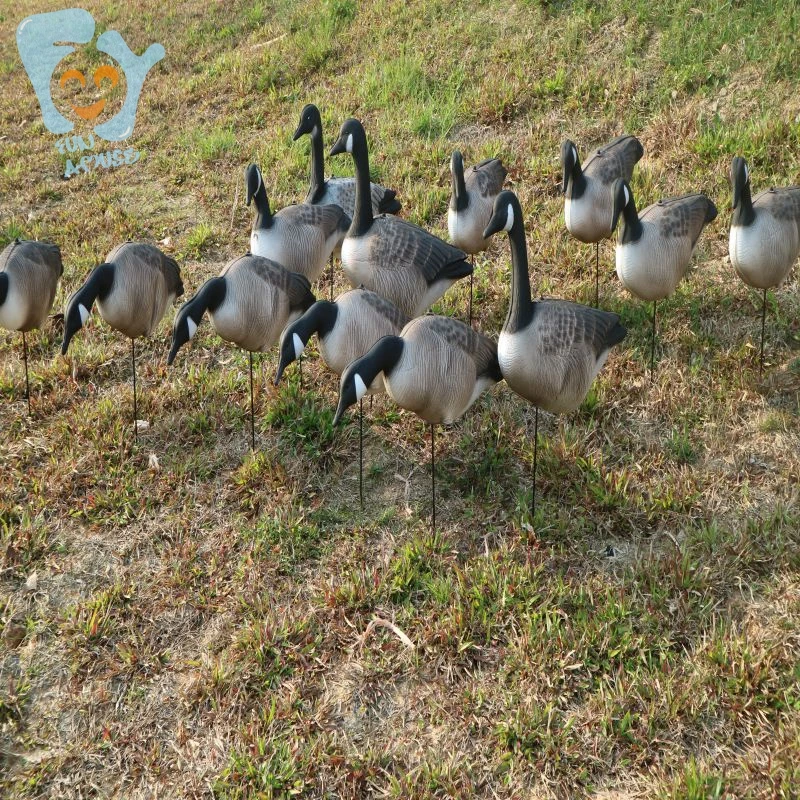 

3pc Outdoor Inflatable Shell Canada Goose Decoys Stool Goose Arrow Shooting Practise Target Yard Field Garden Decoration