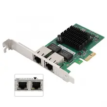 2 X RJ-45 разъем i350-T2 PCI-E двойной порт для Intel i350-AM2 Чип Процессор гигабитная сетевая карта