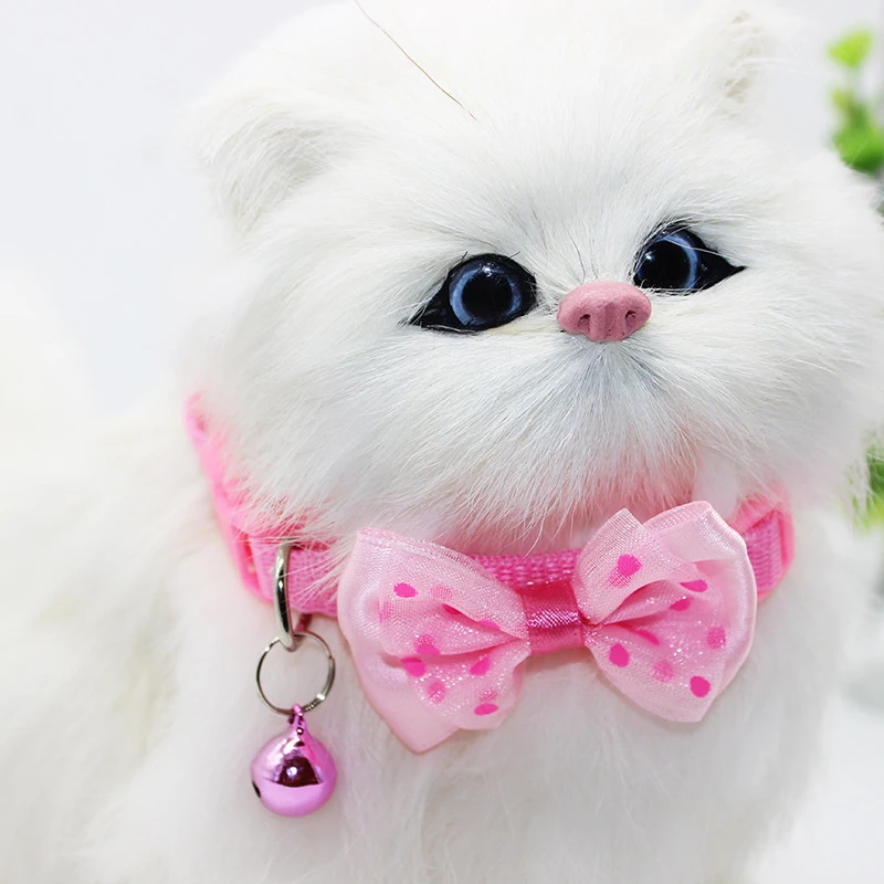 1 шт., карамельный цвет, регулируемый галстук-бабочка, колокольчик, распродажа, ошейник "галстук-бабочка", щенок, котенок, собака, кошка, домашнее животное - Цвет: Розовый