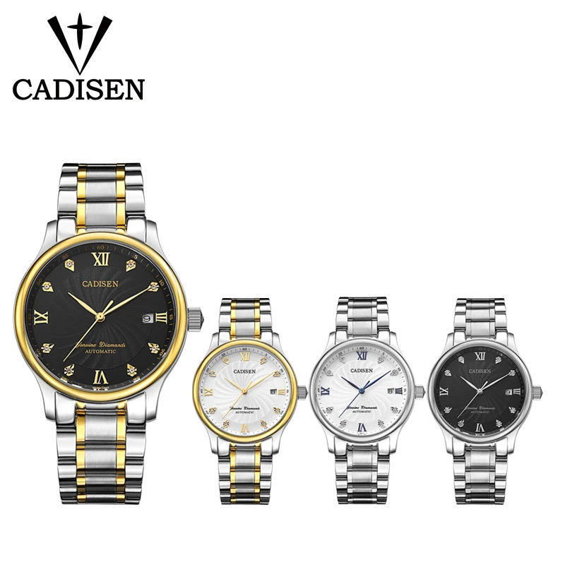 2018 CADISEN Brand Men Mechanical Watch Automatic Role Date Fashione luxury Submariner Clock Male Reloj Hombre Relogio Masculino
