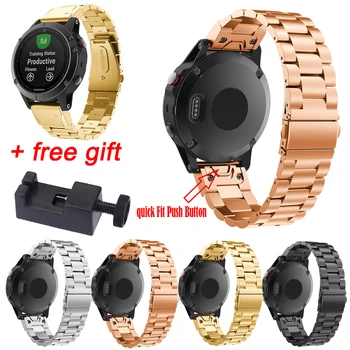 

22MM Classic Stainless Steel Band Strap For Garmin Forerunner 945 935 Smart Watch Quick Release Bracelet Band Strap With Tool