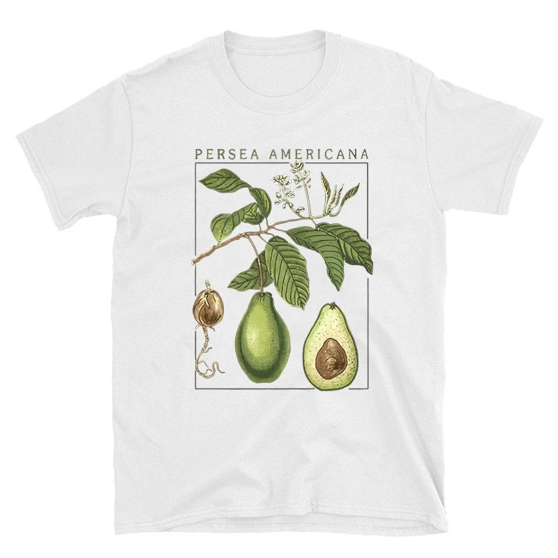 

2019 Funny Style Persea Americana Printed Fashion Unisex Vintage Tshirt Summer Graphic Cotton Tees Plus Size Aesthetic T Shirt