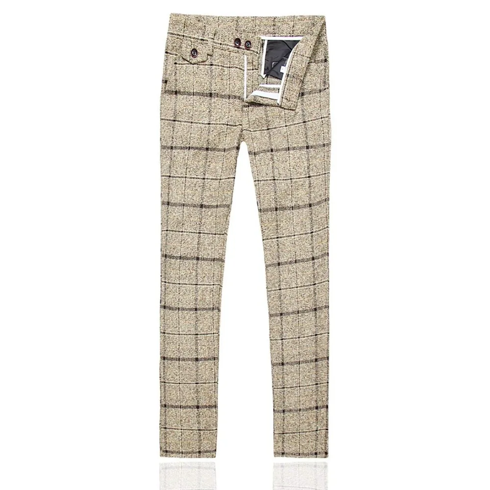 JinXuanYa британский джентльмен plaid wool suit костюм жениха дружки-тройку четыре цвета XS-5XL нестандартного размера костюм