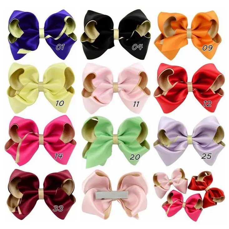 satin two tone twisted hairbow0000
