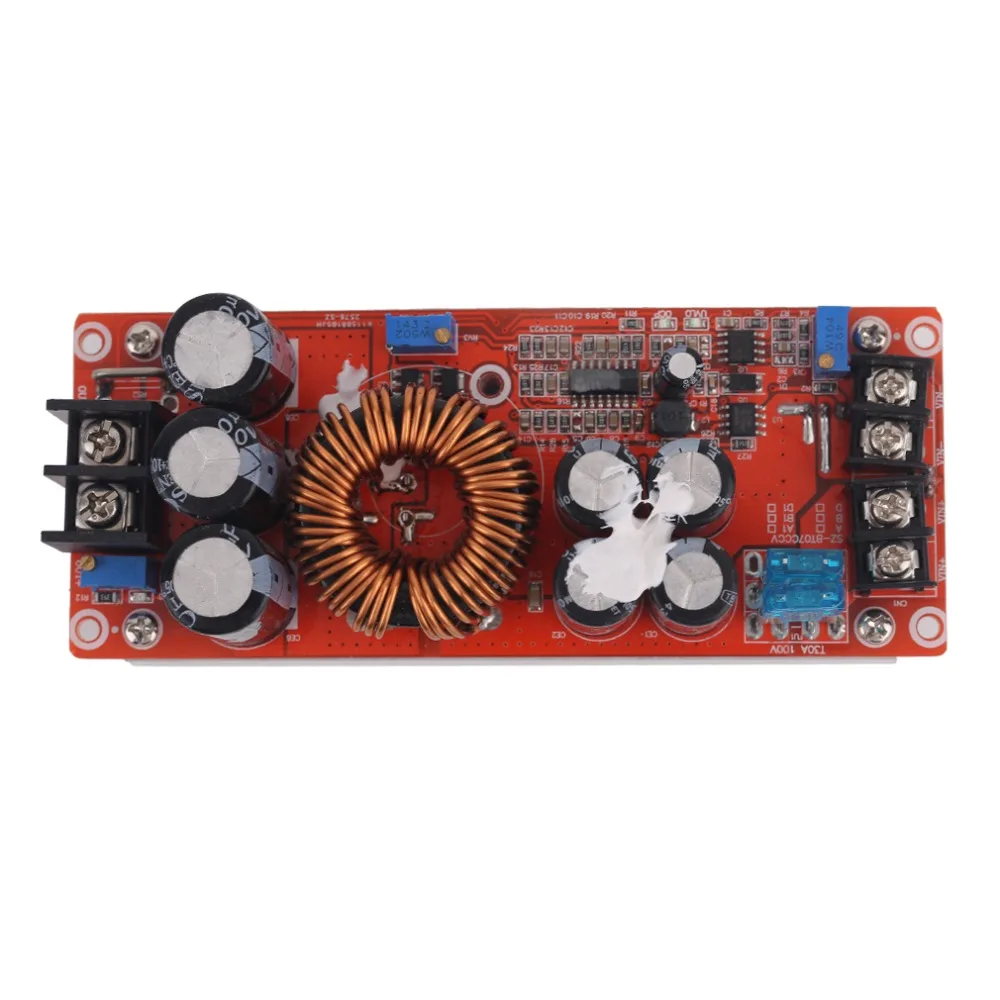 

1200W DC-DC Professional Boost Converter Power Supply 8-60V 12V Step Up to 12-83V 24V 48 With Large Heat Sink Design