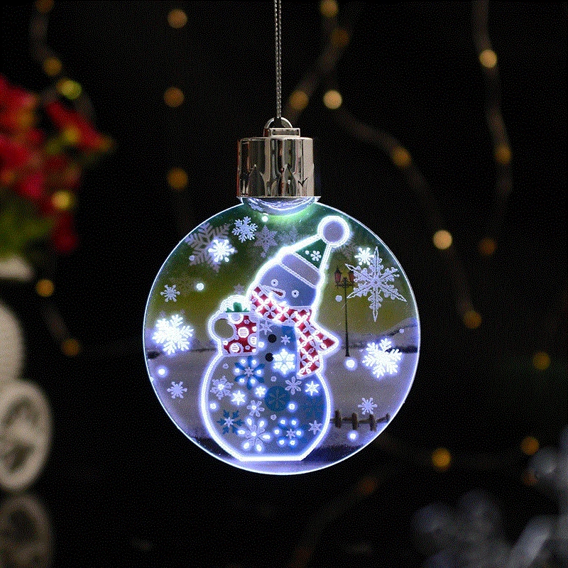 

3D Illusion Acrylic Party Led Night Light Decorative Hanging Christmas Ball Lamp Battery Powered for Home Led Accessories