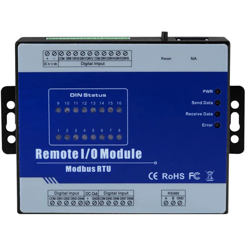 Modbus Remote IO Module High Precision Data Acquisition Module 16DIN High Speed Pulse Counter M410