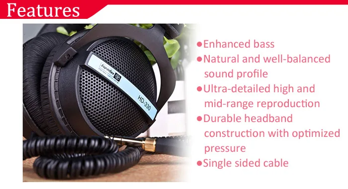 Superlux HD-330 HD330 audiophile HiFi стерео наушники полуоткрытые Динамические чистый звук мягкий наушник односторонняя игровая гарнитура