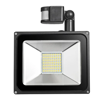 

2PCS 50W 220V Induction Led Flood Lights Motion Sensor Outdoor Street Light Waterproof Spotlights Led Searchlight Projector Lamp