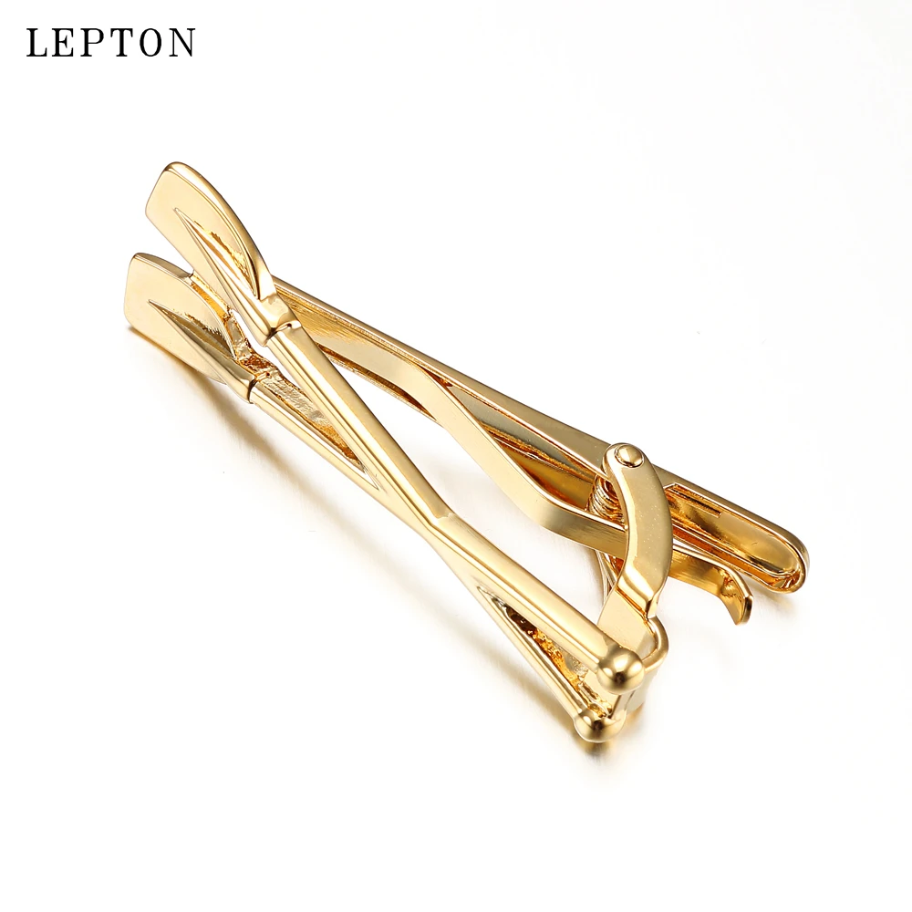 

Hot Sale Oar Necktie Tie Clips Pin Tie Bar for Mens Business Wedding Lepton Gold Color Plating Oar Tie Bar Man Suit Clasp Clips