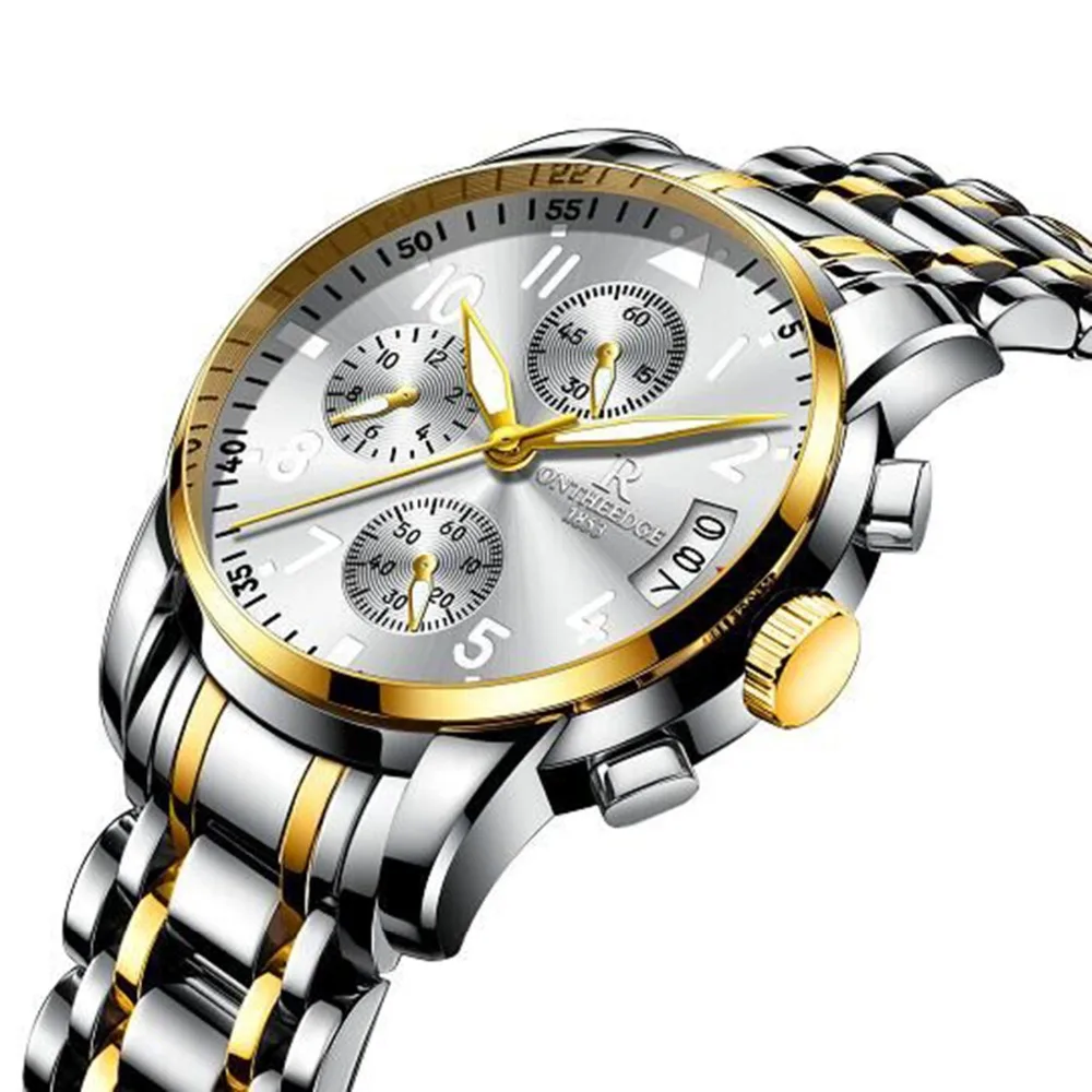 

ONTHEEDGE Men's Quartz Watch Digital Watches six color Multifunction Fashion business Nightlight Waterproof Luxurious calendar