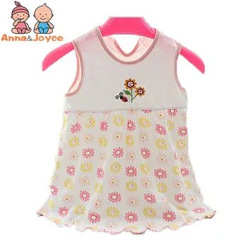 

4pc/lot Baby Dresses 1-2 Years Girls Infant Cotton Clothing Dress Summer Clothes Printed Embroidery Girl Kids Dressa