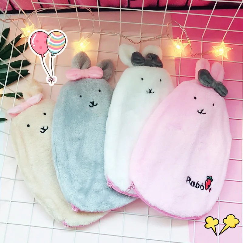Cute Rabbit Water Injection Hot Water Bottle Creativity Mini Portable