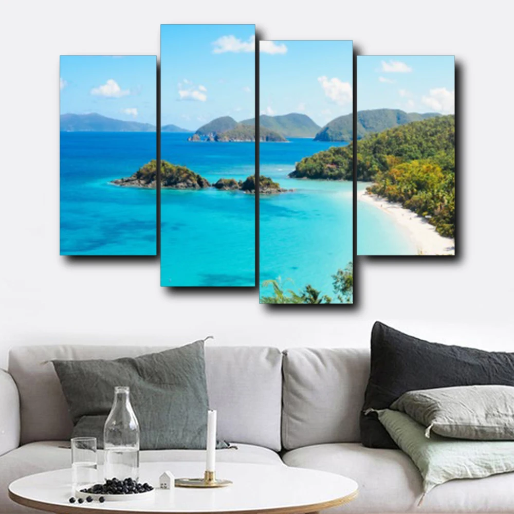 

Laeacco Natural Mountain River Nordic Outside Posters and Prints Wall Art HD Canvas Painting Living Room Bedroom Home Decoration