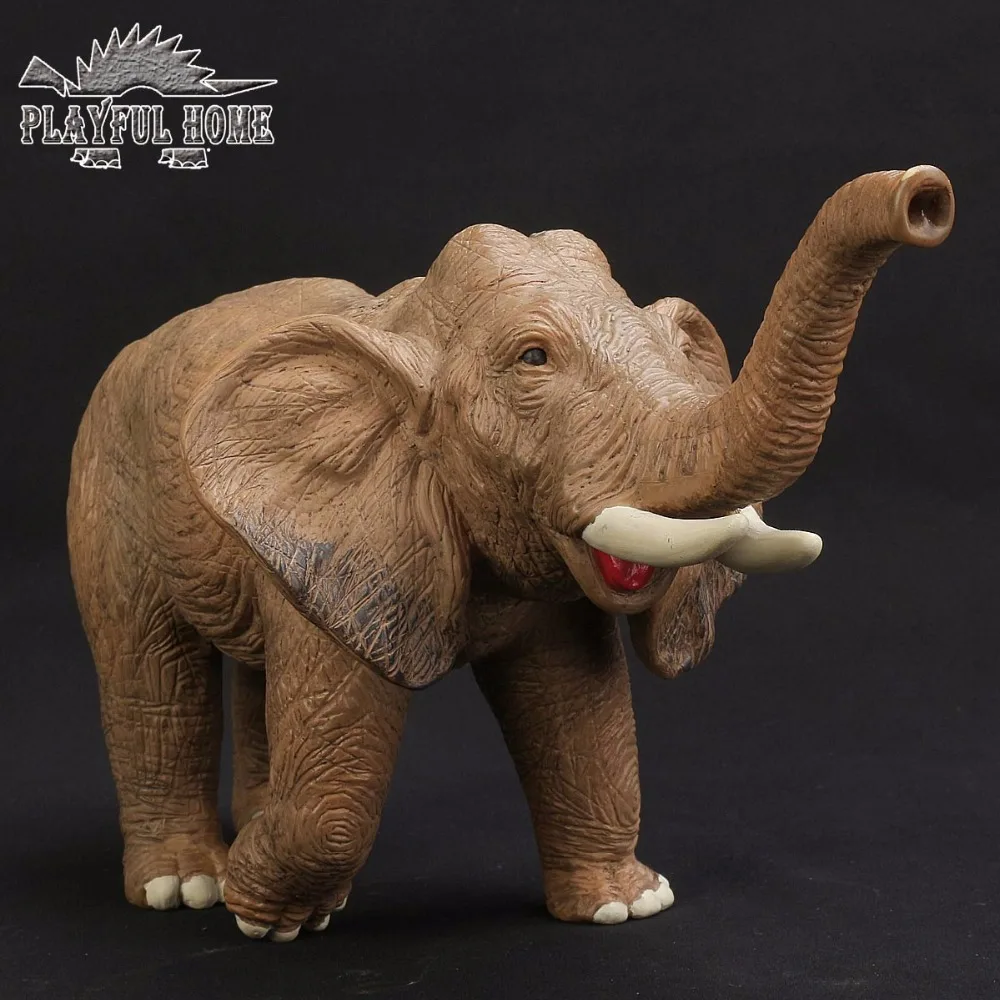 

Handmade Certified Goods Large Elephant Anime Model Soft PVC 3D Animals Stuffed Action Figures Kids Toys For Children Figma Gift