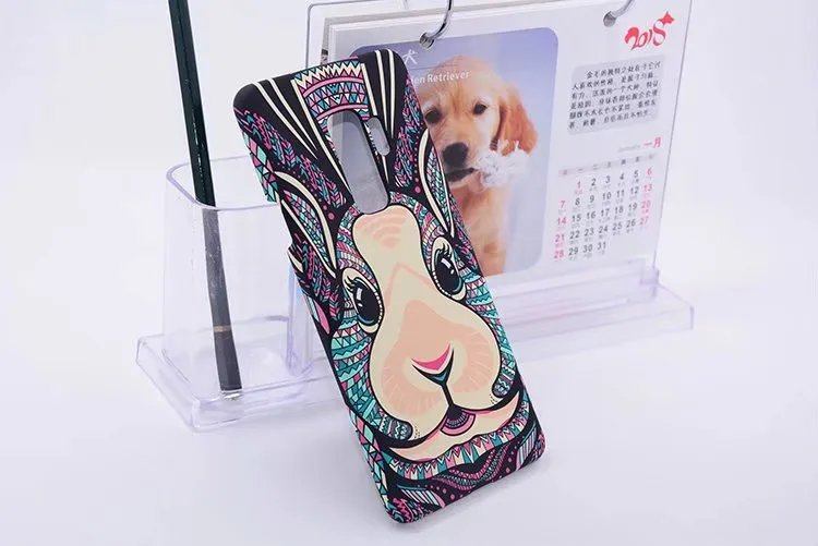 Luminous Aztec Animal Case for Samsung Galaxy S9 S8 S7 S6 Edge Cover Embossed Rabbit Wolf Elephant PC Fundas Case For Samsung S9 (14)