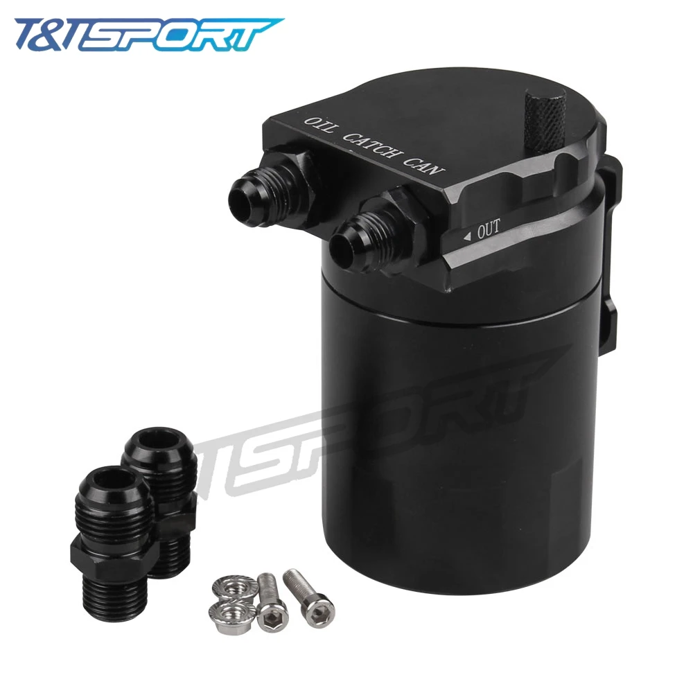 

RYANSTAR RACING High Quality Baffled Aluminum Oil Catch Can Reservoir Tank Oil Tank Universal AN6 AN8