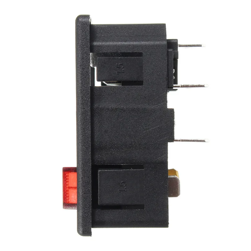 3 в 1 плавленый держатель переключатель 10A AC 250 В IEC320 C14 на входе Мужской Разъем питания рокер красный светильник 3 pin переключатель