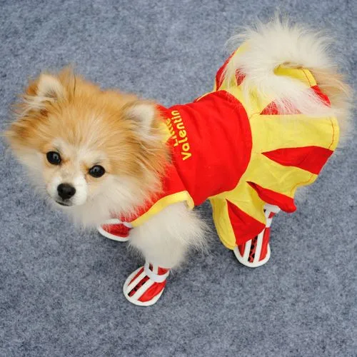 Летние платья Собака Одежда для собак Черлидинг Трикотажные рубашки хлопок щенок юбка платье привлекательность для домашних животных # 30C