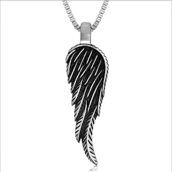 

Angel Wings Pendant Stainless Steel Necklaces Collares Largos Men's Jewelry Gift for Christmas Day New Arrivals
