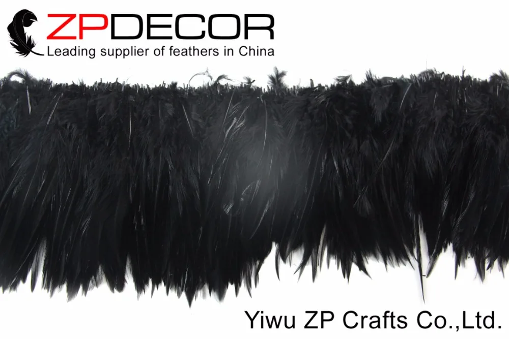 Zpdecor 700-800 шт./комплект 4-6 дюймов черный оптом нанизаны перья петуха седло для карнавала и Свадебные украшения