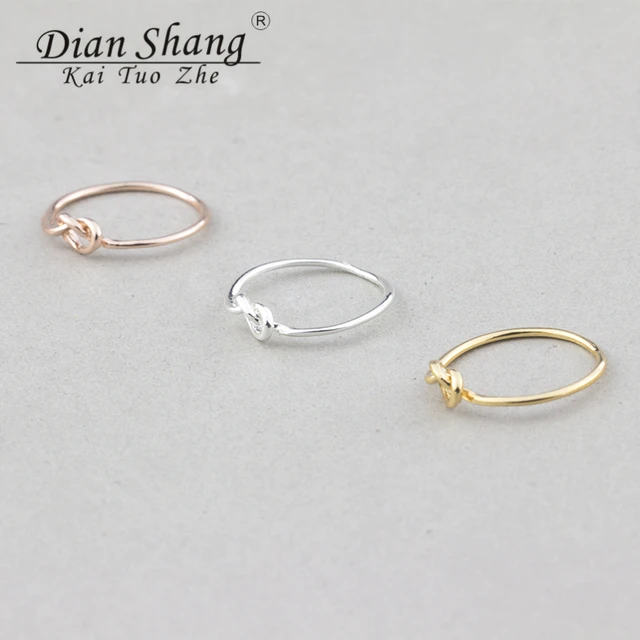 dianshangkaituozhe knot wedding rings for women men zinc alloy party