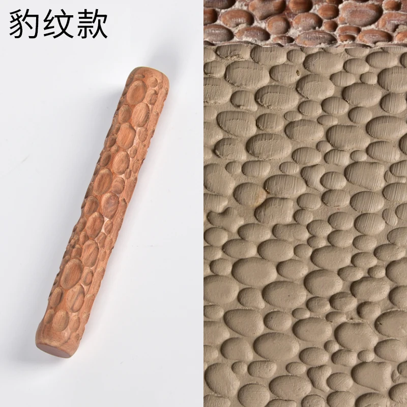 Ceramic tools wood / acrylic carved texture printing mud rolling embossed flower embossed pattern mud board