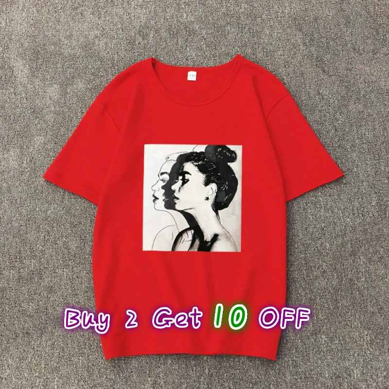 

Vogue Funny T Shirts Women Korean Style Women Kawaii Grunge Harajuku Camisetas Verano Mujer 2019 T Shirt Plus Size Queen Tshirts