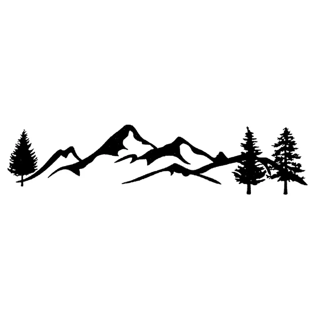 1pc 100cm Tree Mountain Forest Car Sticker SUV RV Camper Offroad Truck PET Decal