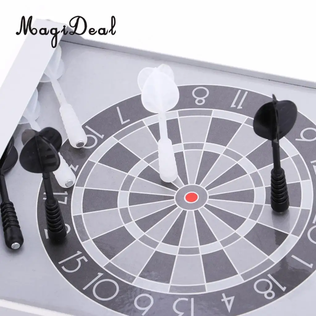 MagiDeal 2 in 1 Portable Mini Magnetic Chinese Chess Checkers Pieces Set XiangQi Chess with Darts Board Family Game Kids Toy