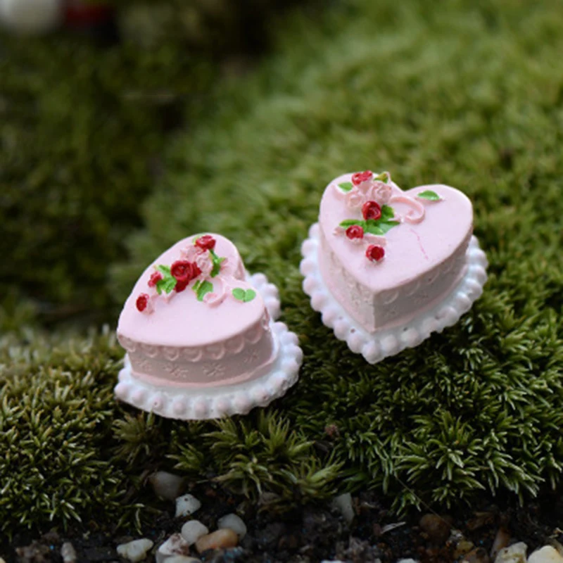 

ZOCDOU 2 Pieces Love Angel Cake Shop Happy Birthday Ice Cream Figurine Exhibit Crafts Figure Food Ornament Home Decoration