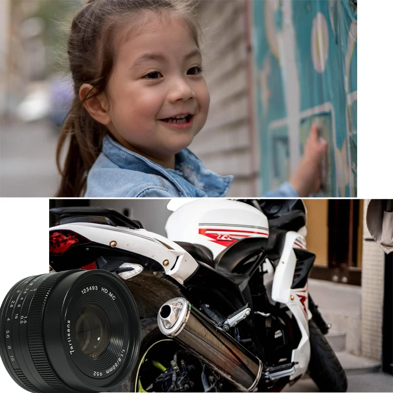 7 artisans 50 мм F1.8 Большая диафрагма ручной фиксированный фокус микро объектив для
