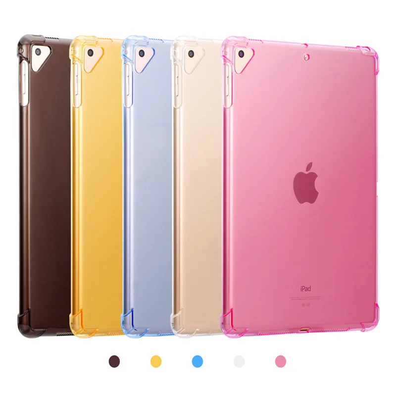 

Case For iPad 10.2 2019'' Clear Silicone With airbag Back Cover For iPad 2018 2017 Air 3 10.5 Air 2 Mini 5 4 3 2 Soft TPU Case
