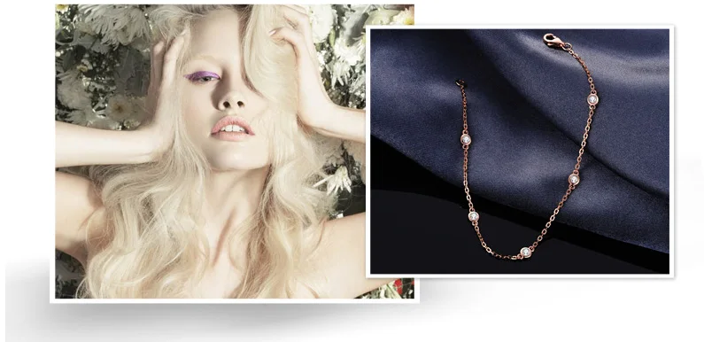 18k Pure Rose Gold Natural Bracelet Women Fashion Bangle Romantic Female Jewelry Girl Gift Party Trendy Hot Sale Good