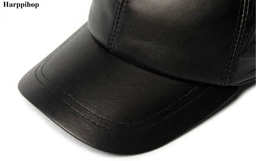 Горячая Распродажа gorras hombre snapback новая зимняя шапка из овчины теплая регулируемая бейсболка из натуральной кожи для мужчин