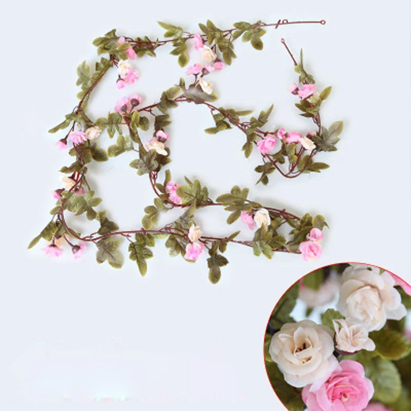 

2.3m String Fake Artificial Silk Flowers Vine Ivy Leaf Garland Floral Home Decor