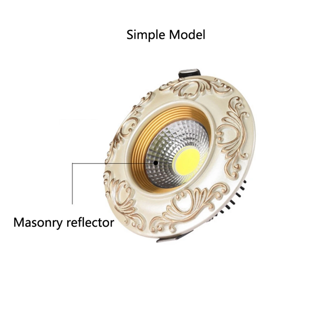 Светодиодный светильник, встраиваемый потолочный светильник Светодиодный точечный светильник COB 220 В, 3 Вт, 5 Вт, 7 Вт, светодиодный светильник с регулируемой яркостью для спальни