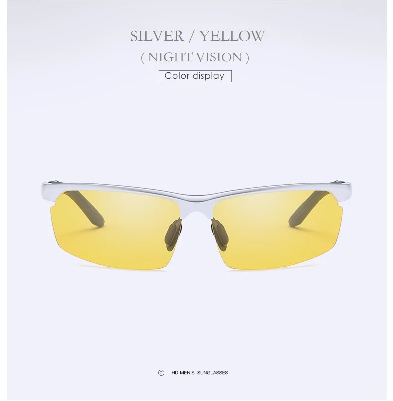 YSO очки ночного видения мужские алюминиевые магниевые поляризованные очки ночного видения для вождения автомобиля Рыбалка антибликовые 8529