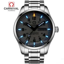 Double calendrier Date lumineuses au tritium montre militaire plongée étanche Célèbre Marque montres tritium lumineux T25 en acier plein hommes de