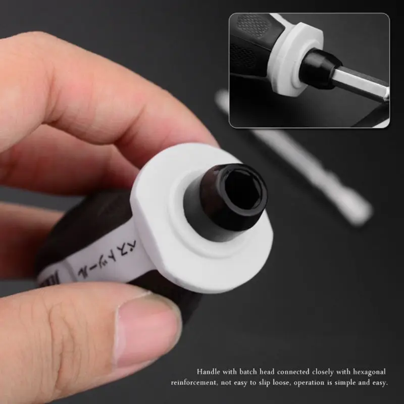 Double Headed Phillips Flat Screwdriver Magnetic Bits Anti-static Big Anti Slip Rubber Handle Professional Repair Tool Household