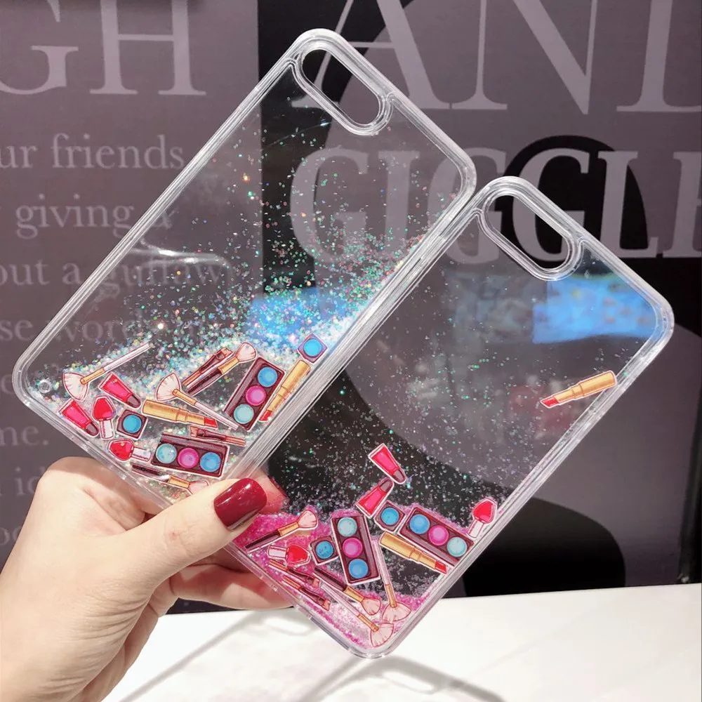 

Lipstick Liquid Phone Case For iPhone X XS XR MAX 8 7 6S 6 Plus Quicksan Glitter Cute Soft Back Cover Shining Cases