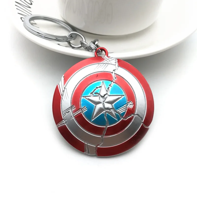 Брелок с героями Marvel Мстители Капитан Америка щит брелок Тор Брелок для ключей в форме молотка танос брелоки Железный человек металлические подвески, брелоки