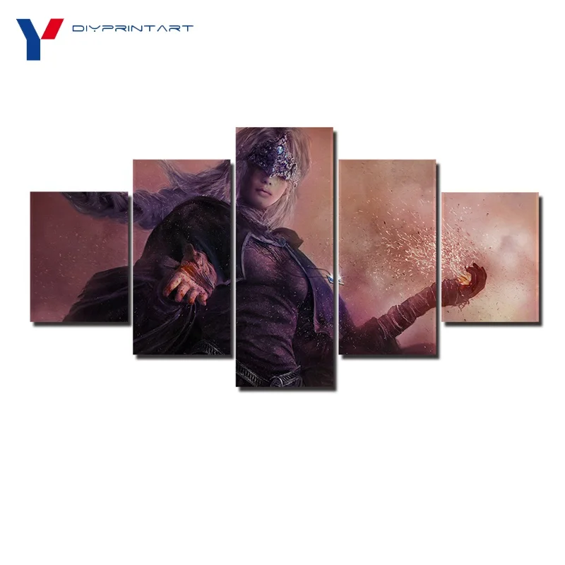 

Dark Souls 3 Miss Fire Keeper 5 Pieces Modern Wall Art Paintings Wall Pictures for Living Room A0418