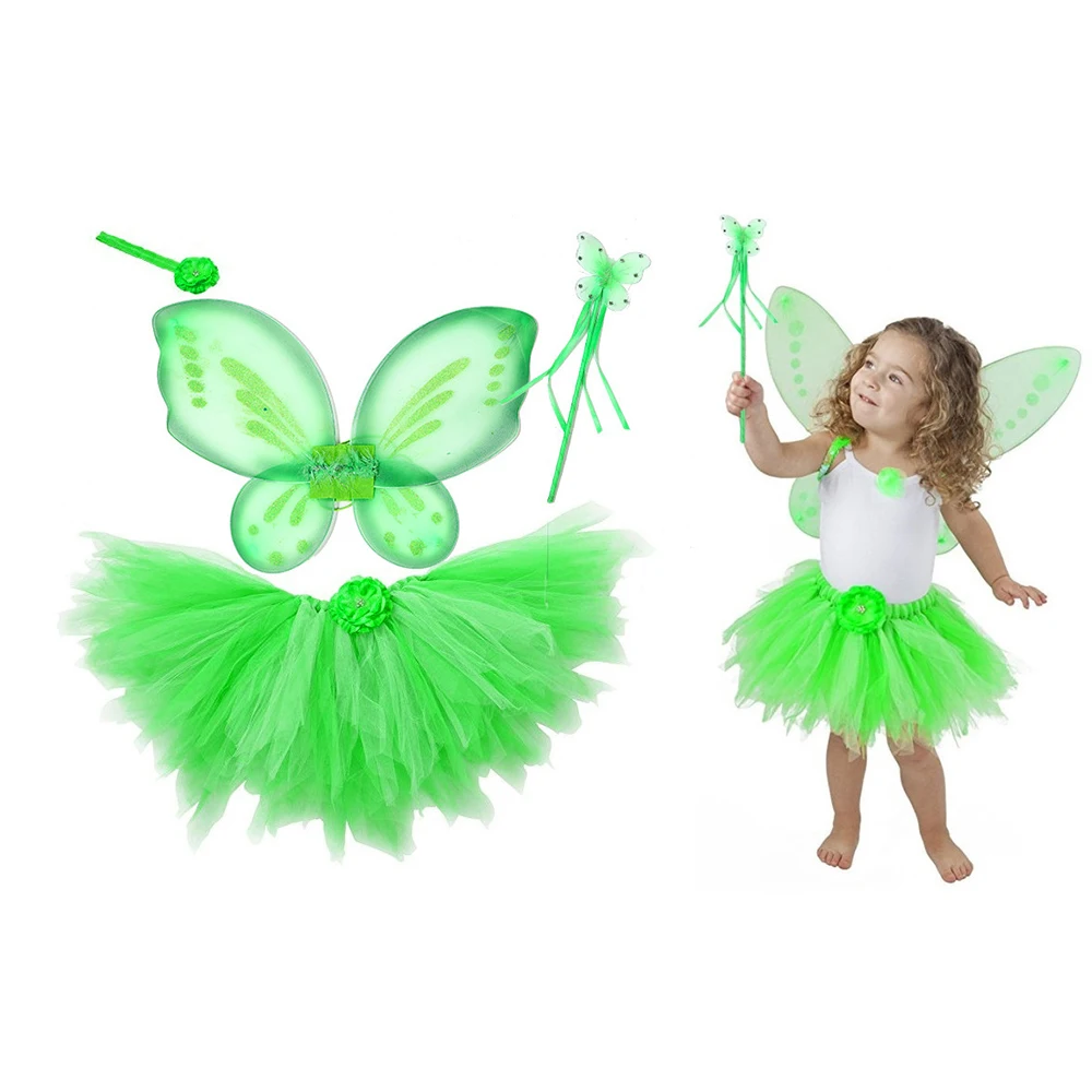 Green Easter Tutu Skirt Kids Knee Length Elastic Nylon Tinkerbell Girl Skirts Princess Tutu Toddlers Skirt Girls Pettiskirt 2-8Y (1)