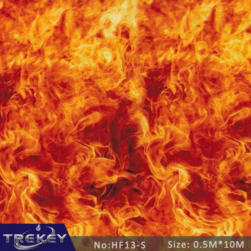 

0.5M*10M Red Flame Water Transfer Printing Film, hydrographics Dipping Film, Protection Cover For Car/Phone Case HF13S